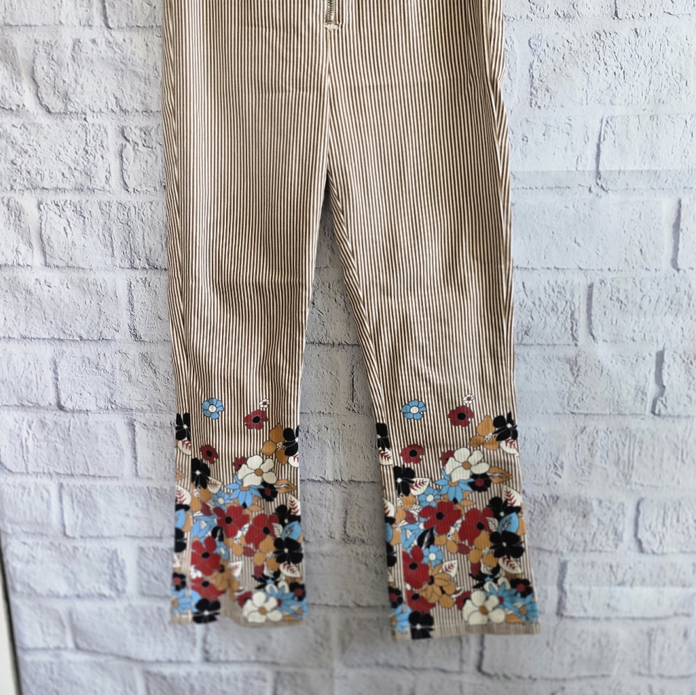 BDG Urban Outfitters Pants Floral Striped High Waistes Flare Bottoms W26 - Picture 5 of 13